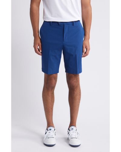 J.Lindeberg Vent Tight Flat Front Performance Golf Shorts - Blue