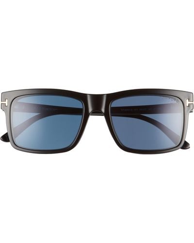 Tom Ford 54mm Blue Light Blocking Glasses & Clip-on Sunglasses