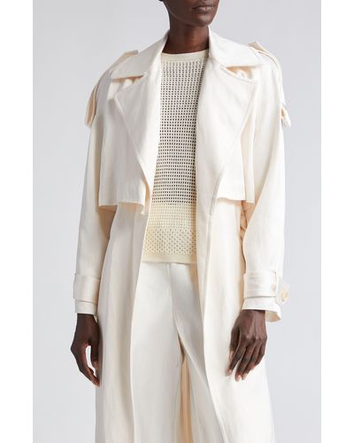 Zimmermann Harmony Pleated Trench Coat - Natural