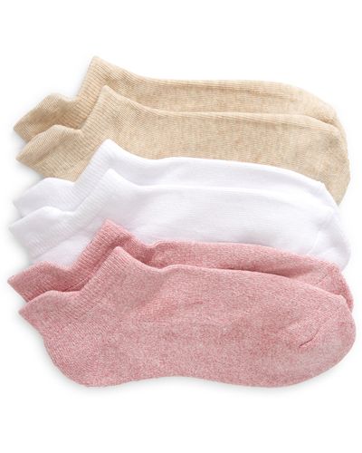 Nordstrom 3-pack Everyday Tab Ankle Socks - Pink