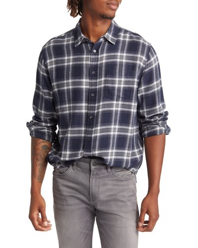 Rails Lennox Plaid Button-up Shirt - Blue