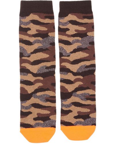 Golden Goose Camouflage Crew Socks - Brown