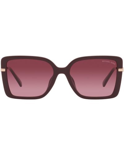 Michael Kors Castellina 55mm Gradient Square Sunglasses - Red