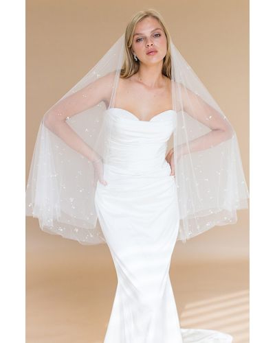 Brides & Hairpins Ilaria Imitation Pearl Fingertip Veil - White