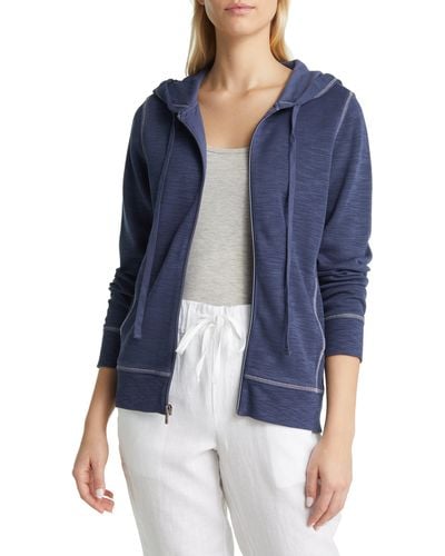 Tommy Bahama Tobago Bay Cotton Blend Zip-up Hoodie - Blue