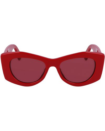Lanvin Mother & Child 52mm Butterfly Sunglasses - Red