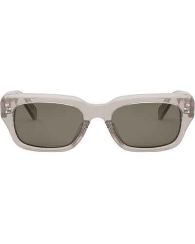 Celine Bold 3 Dot Rectangular Sunglasses - Gray