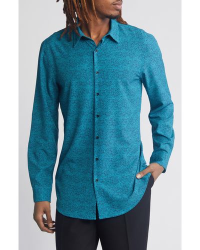 Open Edit Button-up Shirt - Blue