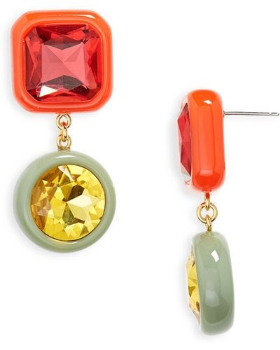 Lele Sadoughi Crystal Drop Earrings At Nordstrom - Orange