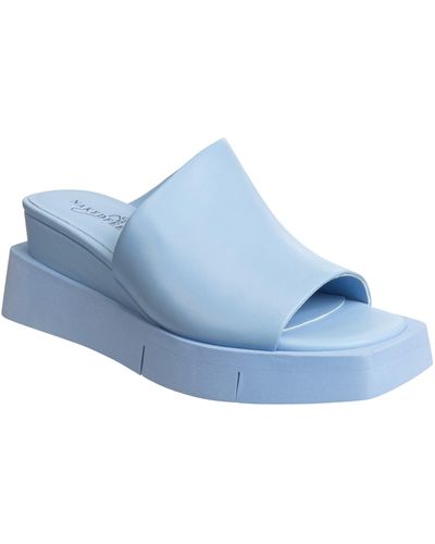 Naked Feet Infinity Wedge Slide Sandal - Blue