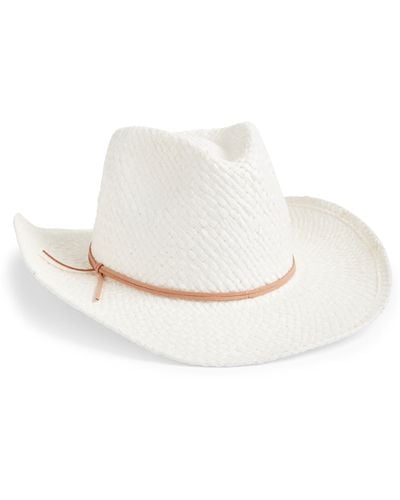 Treasure & Bond Straw Cowboy Hat - White