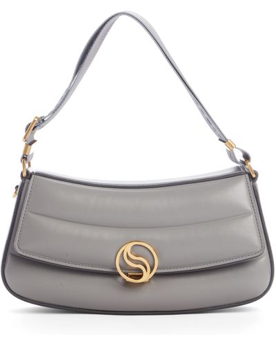 Stella McCartney Small Monogram Quilted Faux Leather Shoulder Bag - Metallic