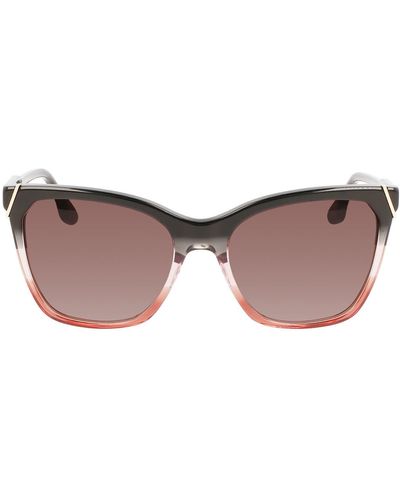 Victoria Beckham Guilloché 56mm Gradient Rectangular Sunglasses - Multicolor