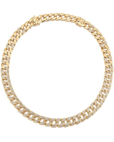 Sara Weinstock Luci Diamond Link Collar Necklace - Metallic