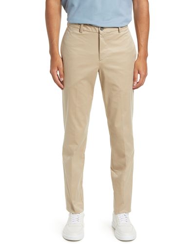 Berle Charleston S Flat Front Stretch Twill Pants At Nordstrom - Natural