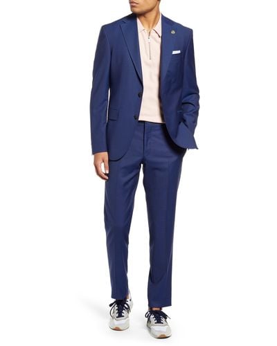 Ted Baker Ralph Extra Slim Fit Stretch Wool Suit - Blue