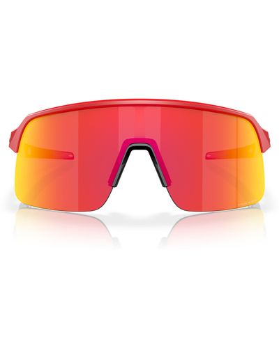 Oakley Sutro Lite 139mm Prizm Semirimless Wrap Shield Sunglasses - Red