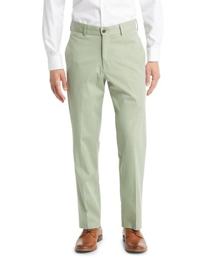 Berle Charleston Khakis Pleated Chino Pants - Green
