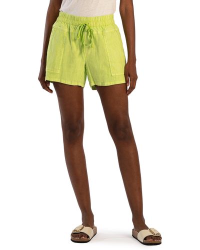 Kut From The Kloth Elastic Waist Shorts - Green