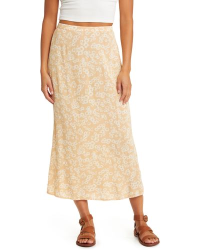 Rip Curl Surf Session Floral Woven Skirt - Natural