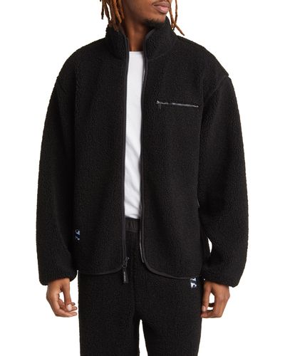 Saturdays NYC Spencer Polar Fleece Zip Jacket - Black