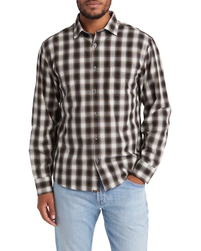 Billy Reid Tuscumbia Standard Fit Plaid Button-up Shirt - Black
