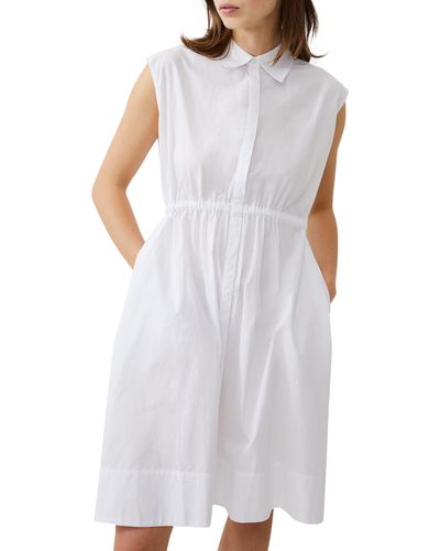 French Connection Rhodes Sleeveless Cotton Poplin Shirtdress - Multicolor