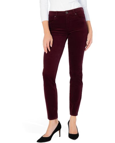 Kut From The Kloth Diana Stretch Corduroy Skinny Pants - Red