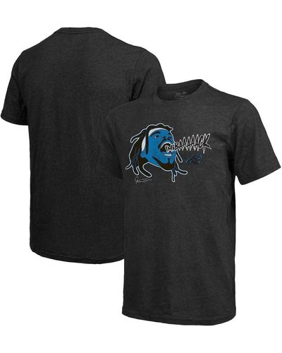 Majestic Threads Cam Newton Carolina Panthers Tri-blend Player Graphic T-shirt At Nordstrom - Black