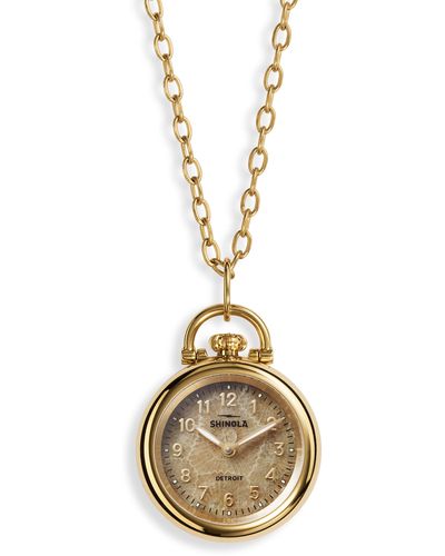 Shinola Runwell Watch Pendant Necklace At Nordstrom - Metallic