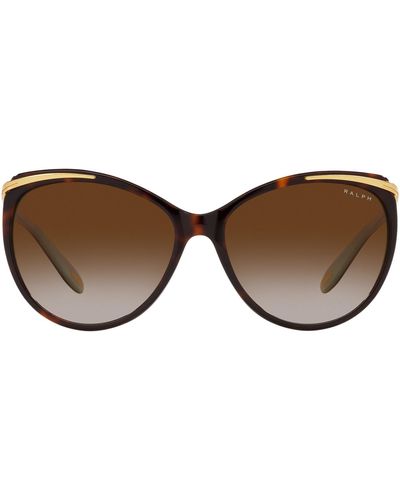 Ralph 59mm Gradient Cat Eye Sunglasses - Brown