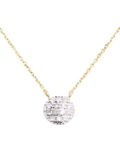 Dana Rebecca Lauren Joy Diamond Disc Pendant Necklace - Metallic
