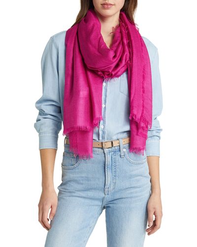 Nordstrom Cashmere & Silk Wrap - Pink