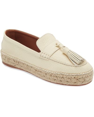 Lafayette 148 New York Lowery Calfskin Espadrille Loafers, Copper, Women's, 39.5, Flats Flat Espadrilles