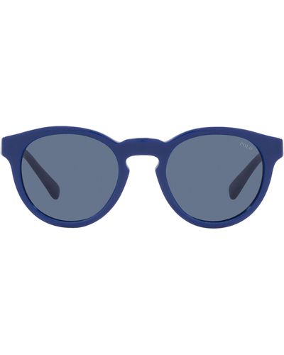 Polo Ralph Lauren 49mm Round Sunglasses - Blue