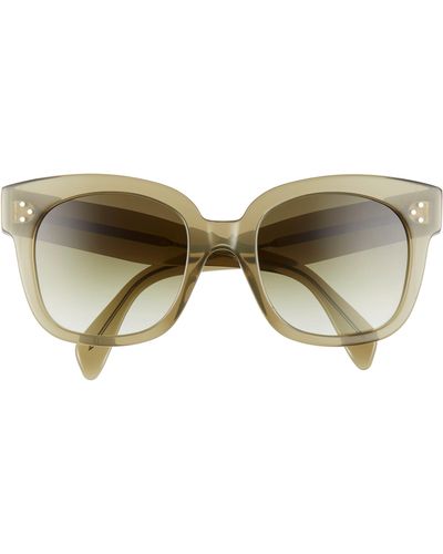 Celine 54mm Square Sunglasses - Natural
