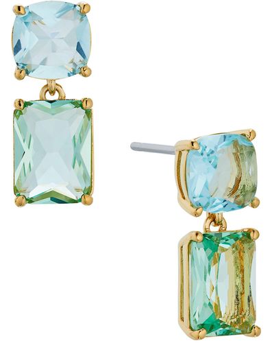 Nadri Watercolor Crystal Drop Earrings - Blue