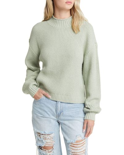 BP. Mock Neck Sweater - Green