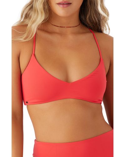 O'neill Sportswear Huntington Saltwater Solids Bikini Top - Red