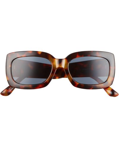 BP. Retro Thick Rectangle Sunglasses - Brown