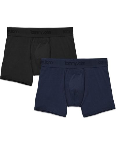 Tommy John 2-pack Second Skin 4-inch Boxer Briefs - Black