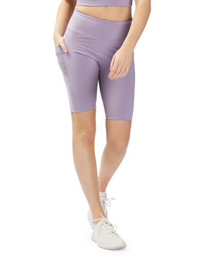 TOMBOYX Spark High Waist Pocket Bike Shorts - Purple