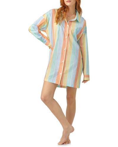 Bedhead Organic Cotton Poplin Sleepshirt - Multicolor