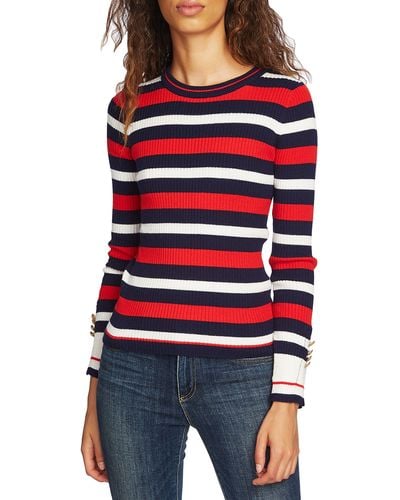 Court & Rowe Stripe Sweater - Red