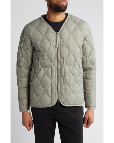 Taion Military Quilted Packable Water Resistant 800 Fill Power Down Jacket - Gray