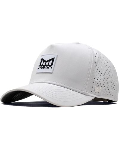 Melin Odyssey Stacked Hydro Performance Snapback Hat - White