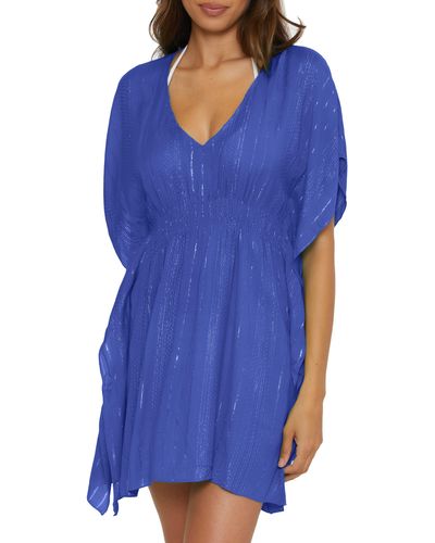 Becca Radiance Woven Cover-up Tunic - Blue