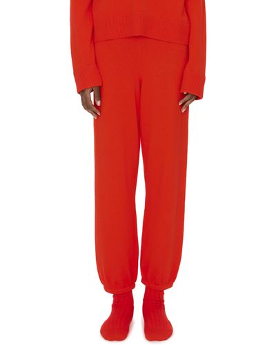 Jonathan Simkhai Cotton & Cashmere Crop sweatpants - Red