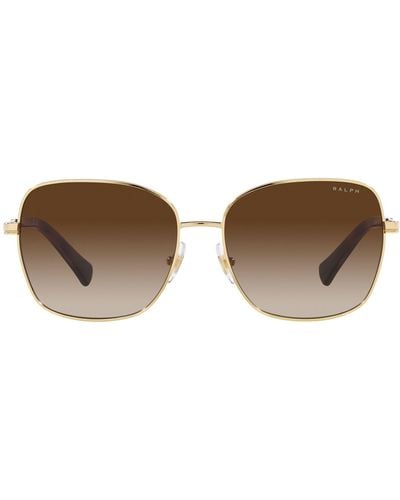 Ralph 58mm Gradient Rectangular Sunglasses - Brown