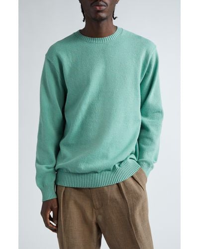 Beams Plus Cotton Crewneck Sweater - Green